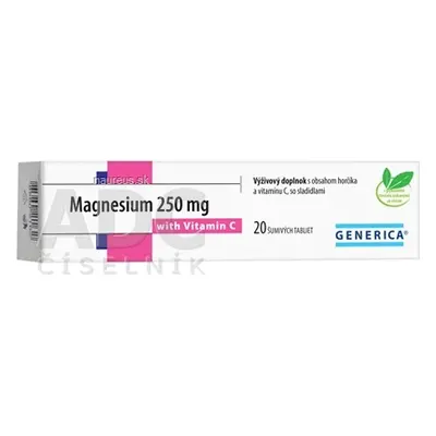 GENERICA spol. s r.o. GENERICA Magnesium 250 mg + Vitamin C tbl eff 1x20 ks 20 ks