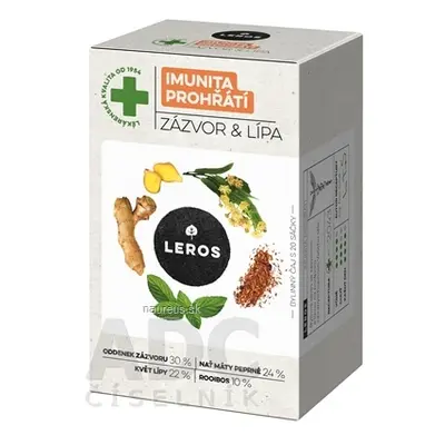 LEROS, s r.o. LEROS IMUNITA PŘEHŘÁTÍ ZÁZVOR & LIPA bylinný čaj, nálevové sáčky 20x2 g (40 g)