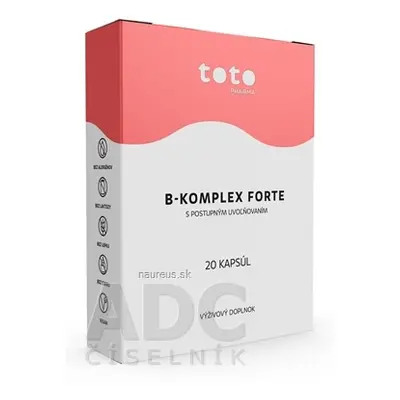 TOTO Pharma s.r.o. TOTO B-KOMPLEX FORTE cps s postupným uvolňováním 1x20 ks