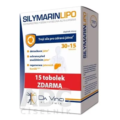 Simply You Pharmaceuticals a.s. SILYMARIN LIPO - Da Vinci Academia cps 30+15 zdarma (45 ks)