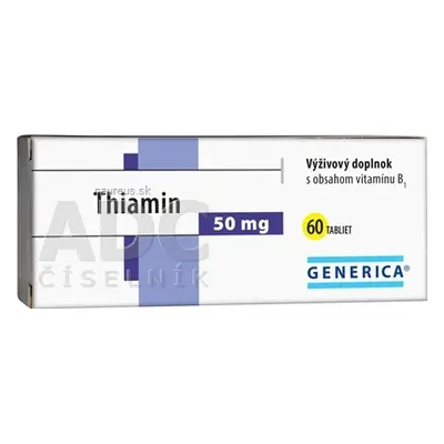 GENERICA spol. s r.o. GENERICA Thiamin 50 mg tbl 1x60 ks 60 ks