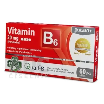 JuvaPharma Kft. JutaVit Vitamin B6 20 mg tbl 1x60 ks 20mg