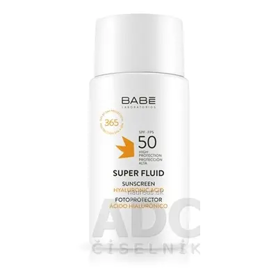 BABÉ LABORATORIOS BABÉ SUPER FLUID SPF50 čirý fluid s ochranným faktorem pro všechny typy pleti 