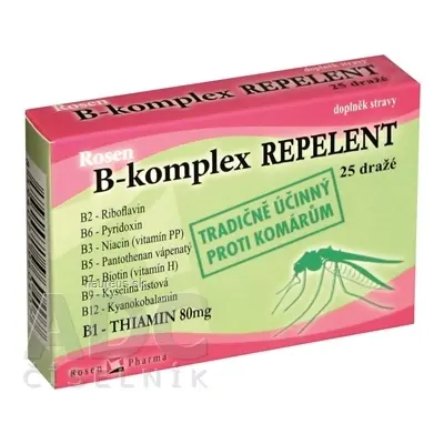 RosenPharma, a.s. B - komplex REPELENT - RosenPharma tbl (dražé) 1x25 ks 25 ks