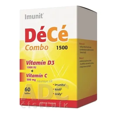 Simply You Pharmaceuticals a.s. DéCé Combo 1500 - Imunit tbl (vitamin D3 1000 IU + vitamin C 500