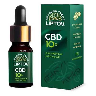 Konopná farma Liptov CBD olej 10% 10ml