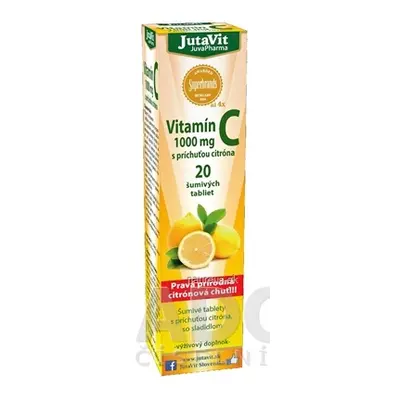 JuvaPharma Kft. JutaVit Vitamin C 1000 mg šumivé tablety s příchutí citronu 1x20 ks 20 ks