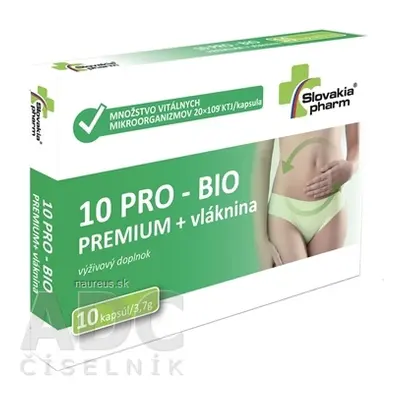 Slovakiapharm SK, s.r.o. Slovakiapharm 10 PRO - BIO PREMIUM + vláknina cps 1x10 ks 10 ks