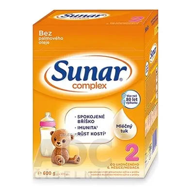 Semper AB Sunar Complex 2 pokračovací mléčná výživa (od ukonč. 6. měsíce) (inov.2020) 1x600 g 60