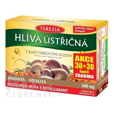 TEREZIA COMPANY s.r.o. TEREZIA HLIVA USTRICOVITÁ S RAKYTNÍKOVÝM OLEJEM AKCE cps 30+30 zdarma (60