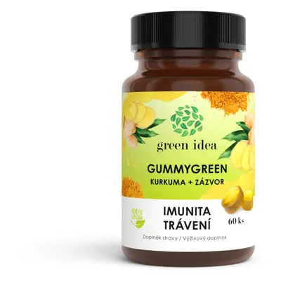 TOPVET GREEN IDEA Gummygreen - Kurkuma + zázvor 60 ks