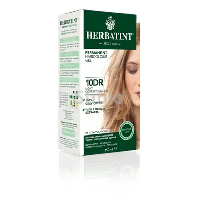 HERBATINT HERBATINT 10DR světlo-měděno zlatá pernamentní barva na vlasy 150 ml