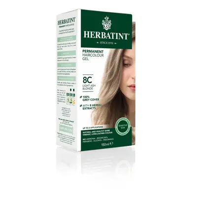 HERBATINT HERBATINT 8C světle popolavá blond permanentní barva na vlasy 150 ml