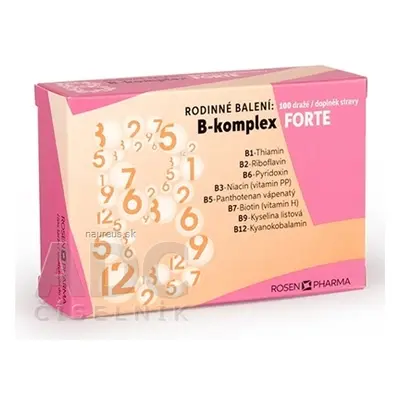 RosenPharma, a.s. B - Komplex FORTE RODINNÉ balení - RosenPharma dražé 1x100 ks 100 ks