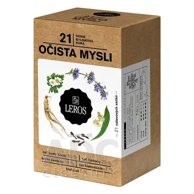 LEROS, s r.o. LEROS OČISTA MYSLI nálevové sáčky 21x1,3 g (27,3 g) 21 x 1.3 g