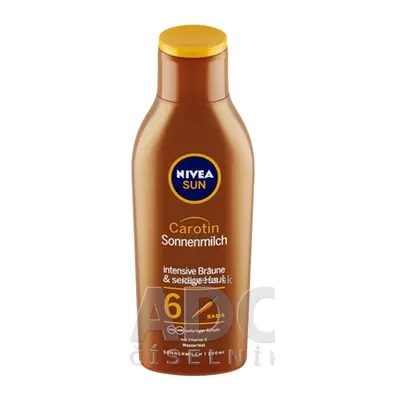 Beiersdorf S.A. NIVEA SUN Mléko na opalování OF6 s karotenem 1x200 ml 200ml