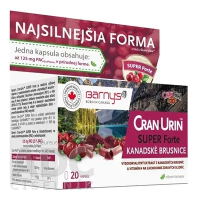 BioPol GN s.r.o. div. Pharma United Ltd. (CAN) Barnys CRAN-urinál SUPER Forte cps 1x20 ks-1 20 k