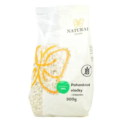 Natural Jihlava Vločky pohankové světlé instantní - Natural 300g 20 ks