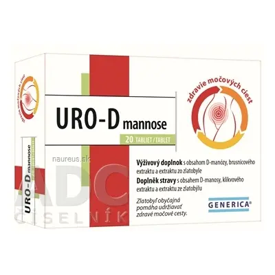 GENERICA spol. s r.o. GENERICA URO-D mannosa tbl 1x20 ks 20 ks