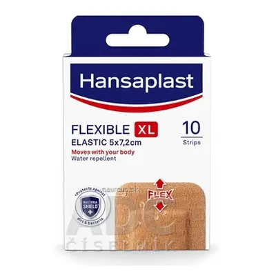 BEIERSDORF AG Hansaplast FLEXIBLE XL Elastic náplast elastická, 5x7,2 cm 1x10 ks