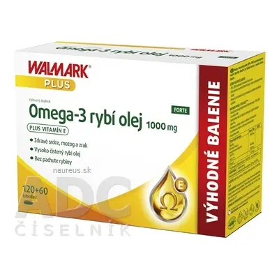 WALMARK, a.s. WALMARK Omega 3 rybí olej FORTE cps (výhodné balení) 1x180 ks 180 ks