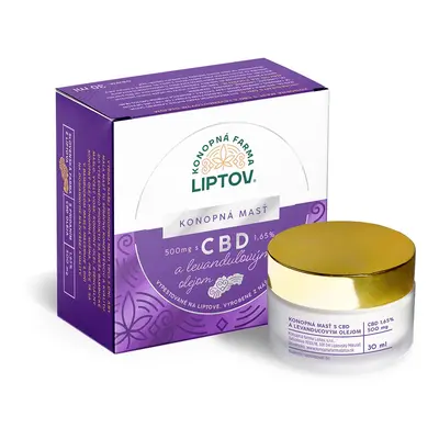 Konopná farma Liptov Konopná mast CBD 1,65 % 500 mg levandule 30 ml 30ml