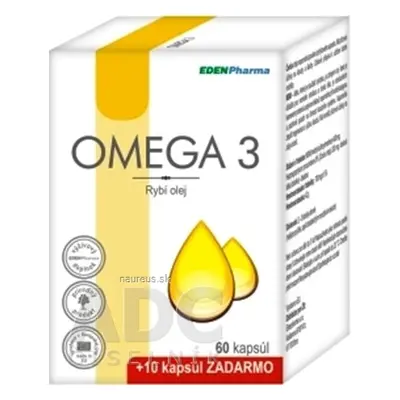 EDENPharma, s.r.o. EDENPharma OMEGA 3 cps 60 +10 zdarma (70 ks) 70 ks