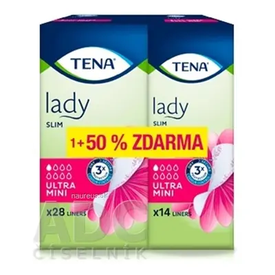 Essity TENA Lady SLIM ULTRA MINI absorpční vložky 28 ks + (50% zdarma - 14 ks) (42 ks) (inů. 202