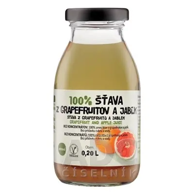 ZDRAVO ORGANIC zdravě 100% grapefruitové-JABLEČNÁ ŠŤÁVA 1x200 ml 200ml