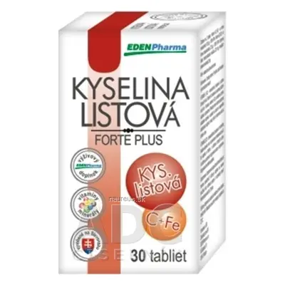 EDENPharma, s.r.o. EDENPharma KYSELINA LISTOVÁ forte plus tbl 1x30 ks 30 ks