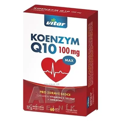 VITAR s.r.o. VITAR KOENZYM Q10 MAX 100 mg cps 1x60 ks 100mg