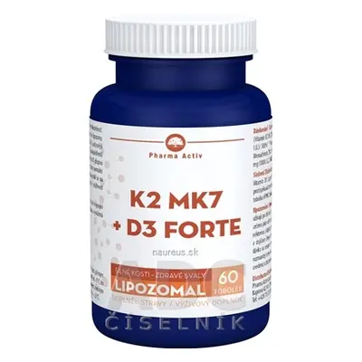 ADITIVA CZ, s.r.o. Pharma Activ Lipozomal K2 MK7+D3 FORTE cps 1x60 ks