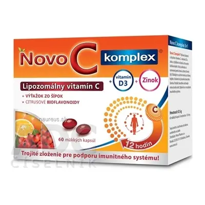 PP MANAGEMENT KFT. NOVO C KOMPLEX Lipozomální vitamin C + vitamin D3 + zinek, tobolky 1x60 ks