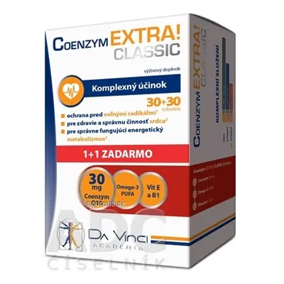 Simply You Pharmaceuticals a.s. COENZYM EXTRA CLASSIC 30 mg - DA VINCI cps 30 + 30 zdarma (60 ks