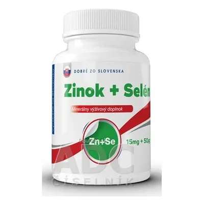 BENEVIT, s.r.o. Dobré z SK Zinek 15 mg + Selen 50 μg tbl 100+20 zdarma (120 ks)