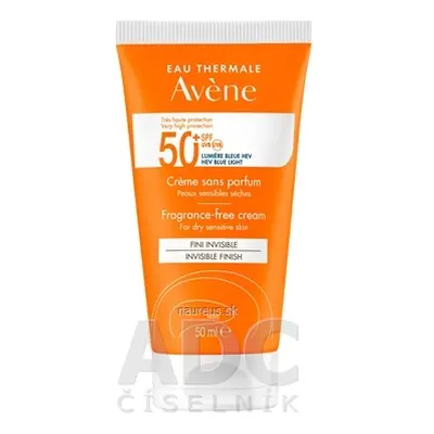 Pierre Fabre Dermo-cosmétique AVENE KRÉM bez parfemace SPF50+ INVISIBLE FINISH suchá citlivá ple