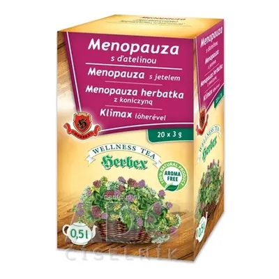 HERBEX spol. s r.o. HERBEX MENOPAUZA s jetelem bylinná směs (wellness tea) 20x3 g (60 g) 20 x 3 