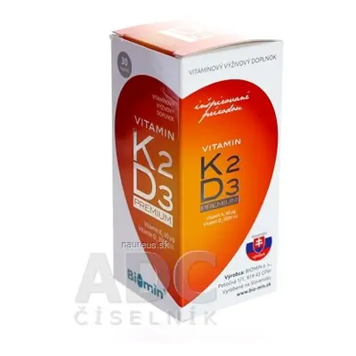 BIOMIN, a.s. BIOMIN VITAMIN K2 D3 PREMIUM 2000 IU cps (inov.2018) 1x30 ks