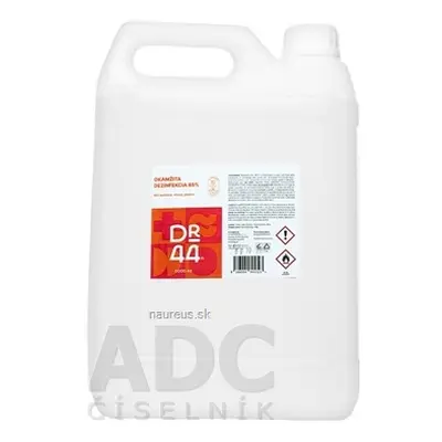 44 ENTERPRISE, s.r.o. DR.44 OKAMŽITÁ DEZINFEKCE dezinfekční roztok (85% ethanol) 1x5000 ml 5000m