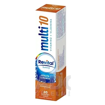 VITAR s.r.o. Revital multi 10 vitaminů + vláknina šumivý tbl eff s příchutí pomeranč 1x20 ks 20 