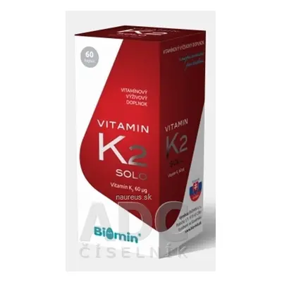 BIOMIN, a.s. BIOMIN VITAMIN K2 SOLO cps 1x60 ks 60 ks