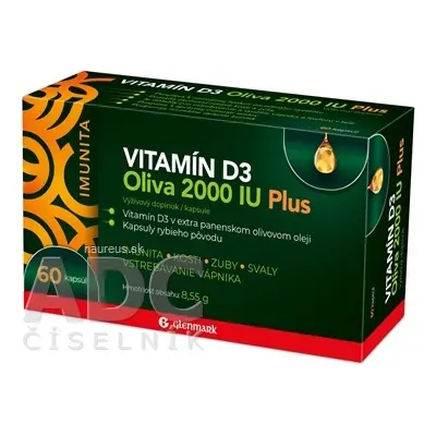 Curtis Health Caps Glenmark VITAMIN D3 Oliva 2000 IU Plus cps 1x60 ks