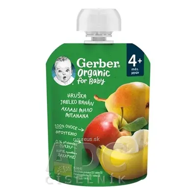 Nestlé Polska S.A. Gerber Organic Kapsička Hruška, jablko, banán bio ovocná svačinka (od ukonč. 