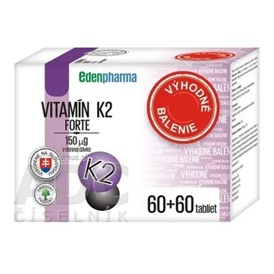 BENEVIT, s.r.o. EDENPharma VITAMIN K2 Forte tbl 2x60 (120 ks)