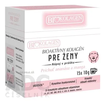 A S P s.r.o. asp bioaktivních KOLAGEN PRO ŽENY nápoj v prášku, sáčky 15x10 g (150 g)