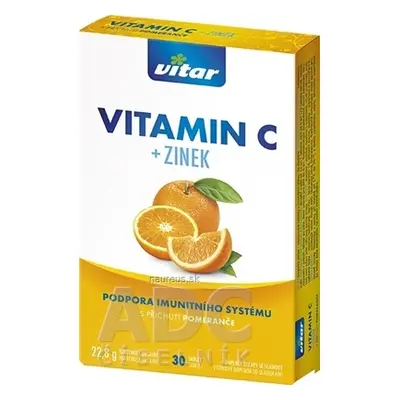 VITAR s.r.o. VITAR VITAMIN C + ZINEK tbl oro s příchutí pomeranč 1x30 ks