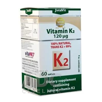 JuvaPharma Kft. JutaVit Vitamin K2 přírodní 120 mikrogramů tbl 1x60 ks