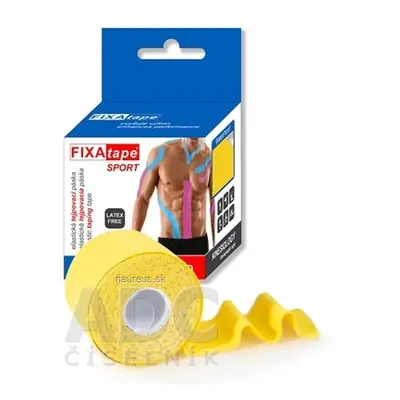 ALFA VITA, s.r.o. FIXAtape tejpovací páska SPORT kinesiologická, elastická, žlutá 5cm x 5m, 1x1 