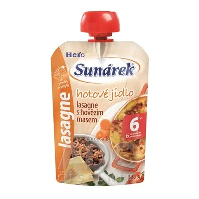 HERO CZECH s.r.o. Sunárek hotové jídlo lasagne s hovězím masem (od ukonč. 6. měsíce), 1x120 g 12