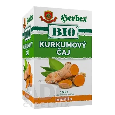 HERBEX spol. s r.o. HERBEX BIO KURKUMOVÝ ČAJ bylinná směs 20x1,5 g (30 g)